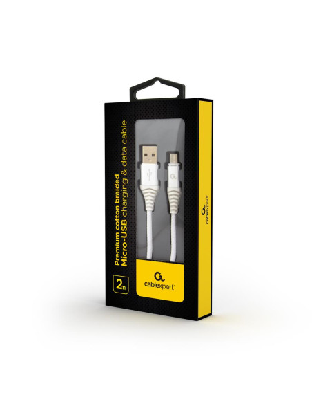 CABLE USB2 TO MICRO-USB 2M/CC-USB2B-AMMBM-2M-BW2 GEMBIRD