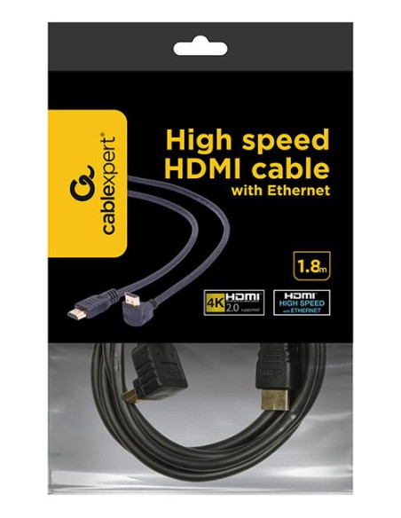 CABLE HDMI-HDMI 1.8M V2.0/90DEG. CC-HDMI490-6 GEMBIRD