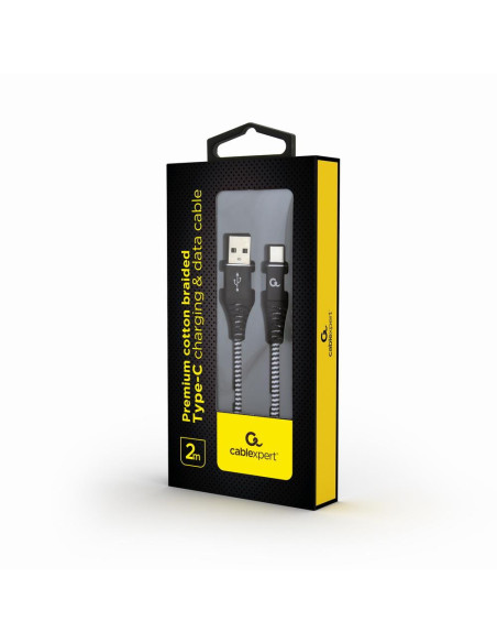 CABLE USB-C TO USB2 2M BLK/WHT/CC-USB2B-AMCM-2M-BW GEMBIRD