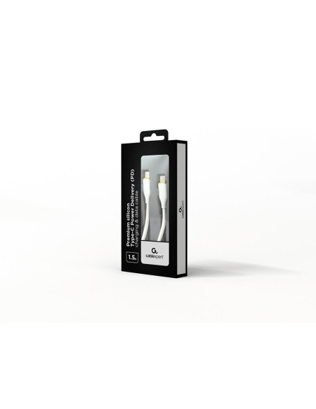 CABLE USB-C 1.5M PREMIUM WHITE/CC-USB2S-CMCM-1.5M-W GEMBIRD