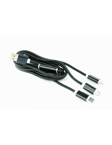 CABLE USB CHARGING 3IN1 1M/BLACK CC-USB2-AM31-1M GEMBIRD