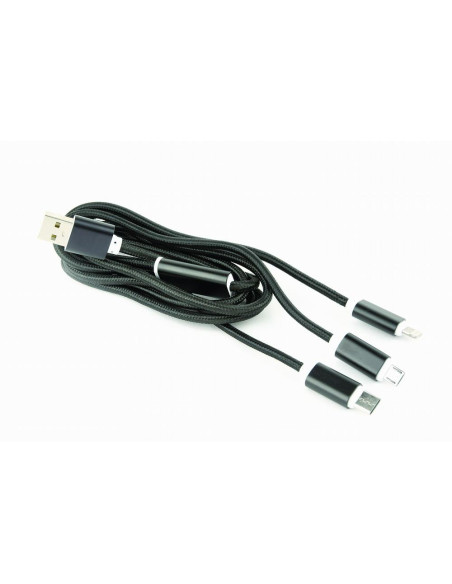 CABLE USB CHARGING 3IN1 1M/BLACK CC-USB2-AM31-1M GEMBIRD