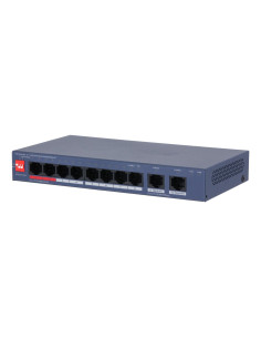 Switch, DAHUA, DH-CS4010-8ET2GT-110, Switch layer L2, 8xRJ-45 ports, RJ-45 Ports Type Fast Ethernet (10/100), 2xGigabit Etherne