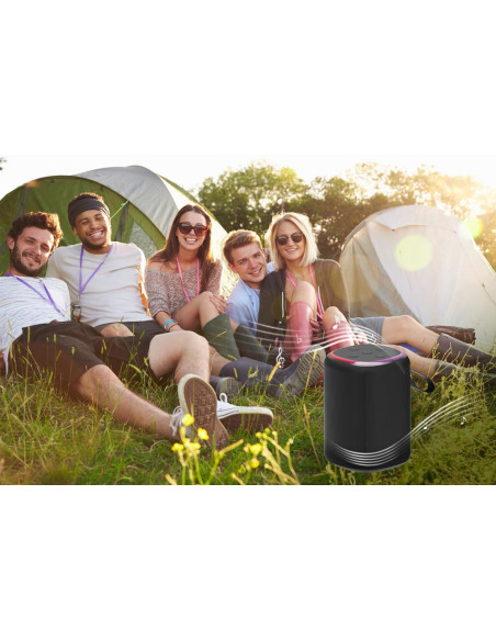 Portable Speaker, GEMBIRD, Black, Wireless, Bluetooth, SPK-BT-LED-08S