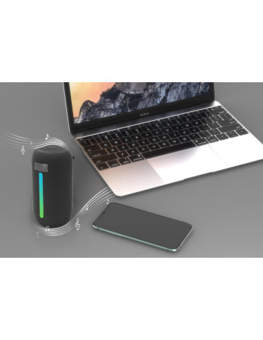 Portable Speaker, GEMBIRD, Black, Portable/Wireless, Bluetooth, SPK-BT-LED-07