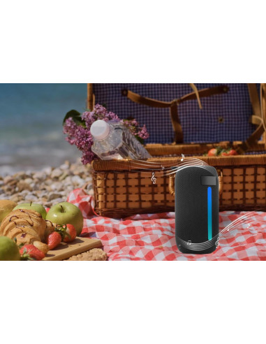 Portable Speaker, GEMBIRD, Black, Portable/Wireless, Bluetooth, SPK-BT-LED-07