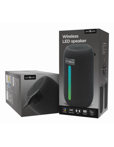 Portable Speaker, GEMBIRD, Black, Portable/Wireless, Bluetooth, SPK-BT-LED-07