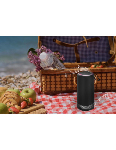 Portable Speaker, GEMBIRD, Black, Wireless, Bluetooth, SPK-BT-LED-08L