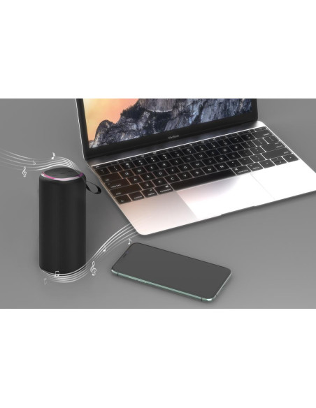 Portable Speaker, GEMBIRD, Black, Wireless, Bluetooth, SPK-BT-LED-08L