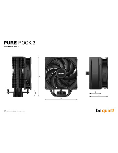 CPU COOLER S_MULTI/PURE ROCK 3 BK039 BE QUIET