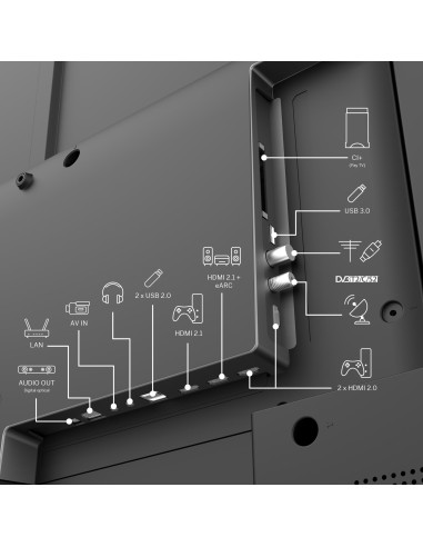 TV Set, THOMSON, 50", 4K/Smart, QLED, 3840x2160, Wireless LAN, Bluetooth, Google TV, Black, 50QG4S14