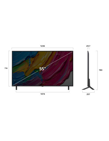 TV Set, LG, 55 ", 4K Ultra HD, 3840 x 2160 pixels, Flat, 16:9, QNED, 55QNED80A3A