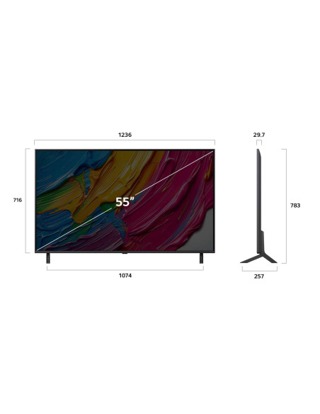 TV Set, LG, 55 ", 4K Ultra HD, 3840 x 2160 pixels, Flat, 16:9, QNED, 55QNED80A3A