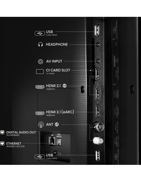 TV Set, HISENSE, 75 ", 4K Ultra HD, 3840 x 2160 pixels, Flat, 16:9, QLED, 75E7Q