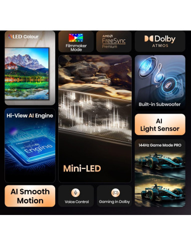 TV Set, HISENSE, 75 ", 4K Ultra HD, 3840 x 2160 pixels, Flat, 16:9, LED, 75E8Q