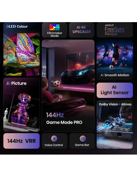 TV Set, HISENSE, 85 ", 4K Ultra HD, 3840 x 2160 pixels, Flat, 16:9, QLED, 85E7QPRO