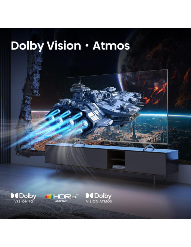 TV Set, HISENSE, 100 ", 4K Ultra HD, 3840 x 2160 pixels, Flat, 16:9, QLED, 100E7QPRO
