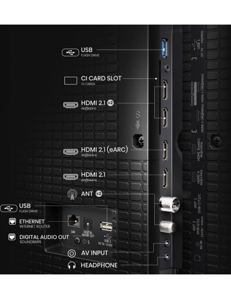 TV Set, HISENSE, 100 ", 4K Ultra HD, 3840 x 2160 pixels, Flat, 16:9, QLED, 100E7QPRO