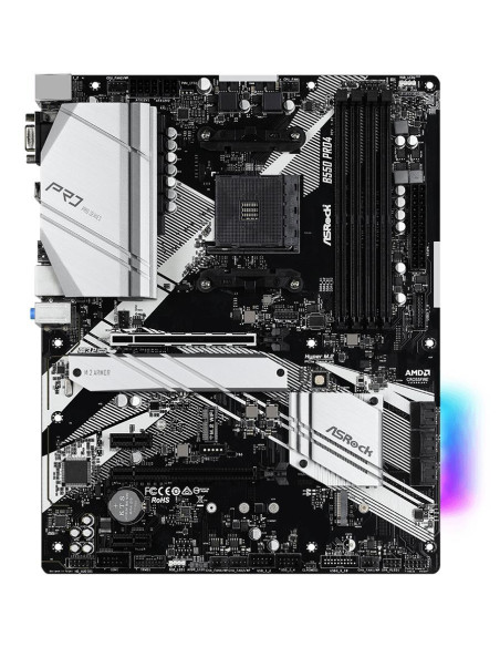 Mainboard, ASROCK, AMD B550, SAM4, ATX, 2xPCI-Express 3.0 1x, 1xPCI-Express 3.0 16x, 2xM.2, 1xPCI-Express 4.0 16x, Memory DDR4,