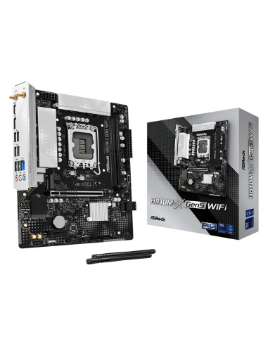 Mainboard, ASROCK, LGA 1851 (Socket V1), RAM DDR5-SDRAM, 2xSlots, H810M-XGEN5WIFI