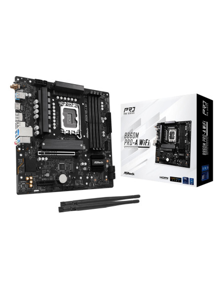 Mainboard, ASROCK, Intel B860 Express, LGA1851, Micro-ATX, Memory DDR5, Memory slots 4, B860MPRO-AWIFI