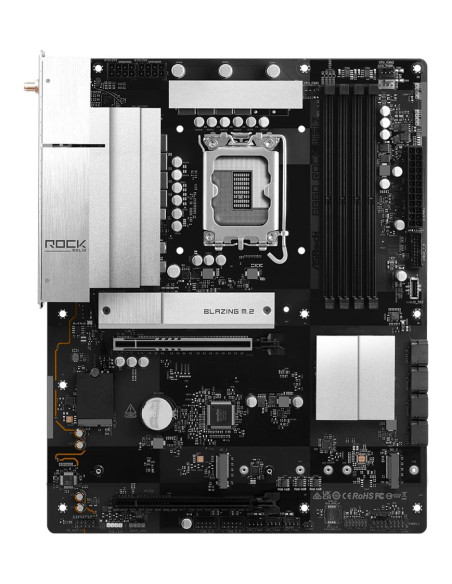 Mainboard, ASROCK, B860 Rock WiFi 7, Intel B860, LGA 1851 (Socket V1), ATX, RAM DDR5-SDRAM, 4xSlots, Wi-Fi Yes, Bluetooth Yes, 