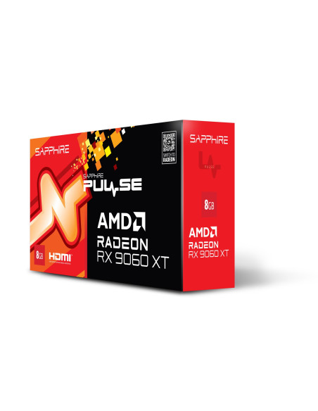 Graphics Card, SAPPHIRE, AMD Radeon RX 9060 XT, 8 GB, GDDR6, 128 bit, PCIE 5.0 16x, GPU 2700 MHz, Dual Slot Fansink, 2xHDMI, 1x