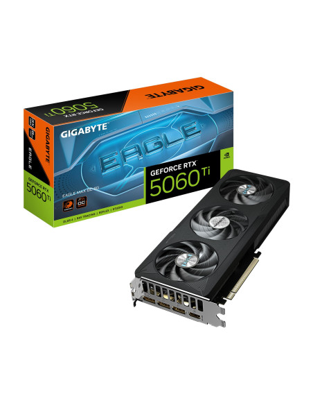 Graphics Card, GIGABYTE, NVIDIA, GeForce RTX 5060 Ti, 2617 MHz, 8 GB, GDDR7, 128 bit, PCI Express 5.0, Active, GV-N506TEAGLEMAX
