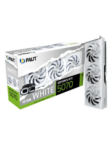 Graphics Card, PALIT, NVIDIA, GeForce RTX 5070, 2325 MHz, 12 GB, GDDR7, 192 bit, PCI Express 5.0, Active, NE75070U19K9-GB2050W