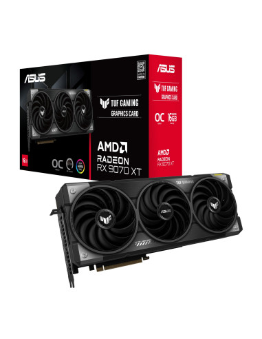 Graphics Card, ASUS, AMD Radeon RX 9070 XT, 16 GB, GDDR6, 256 bit, PCIE 5.0 16x, Triple slot Fansink, 1xHDMI, 3xDisplayPort, TU