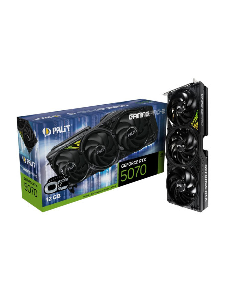 Graphics Card, PALIT, NVIDIA, GeForce RTX 5070 Ti, 2295 MHz, 16 GB, GDDR7, 256 bit, PCI Express 5.0, Active, NE7507TS19T2-GB203