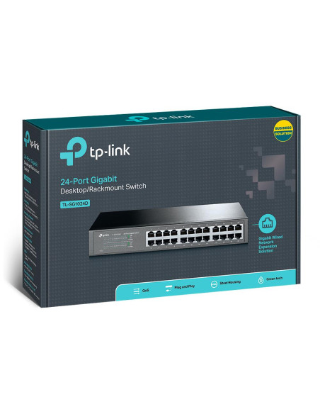 Switch, TP-LINK, 24x10Base-T / 100Base-TX / 1000Base-T, TL-SG1024D