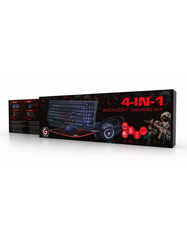 KEYBOARD USB GAMING KIT ENG/PHANTOM GGS-UMGL4-01 GEMBIRD