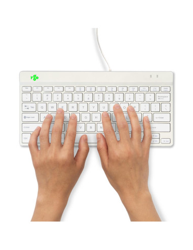 KEYBOARD COMPACT BREAK ENG/WHITE RGOCOUSWDWH R-GO TOOLS