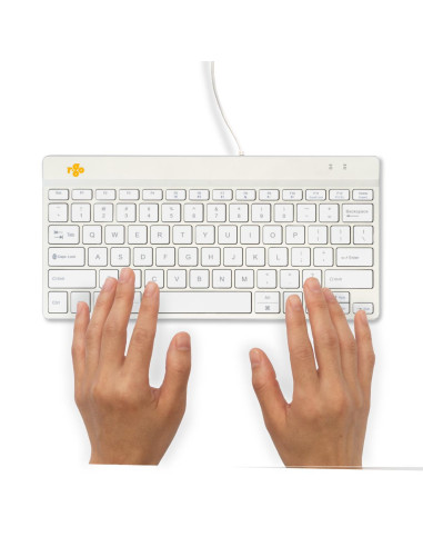 KEYBOARD COMPACT BREAK ENG/WHITE RGOCOUSWDWH R-GO TOOLS