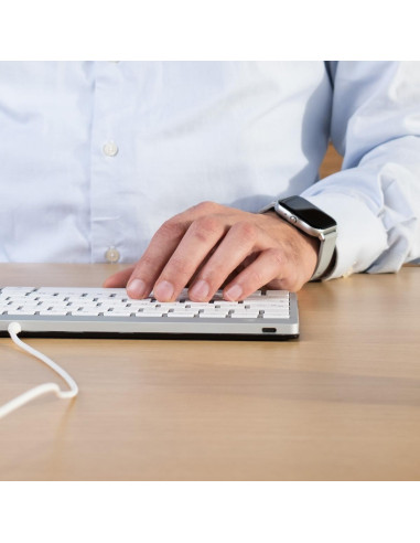KEYBOARD COMPACT BREAK ENG/WHITE RGOCOUSWDWH R-GO TOOLS