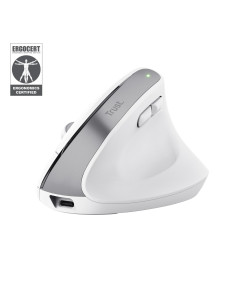 MOUSE USB OPTICAL WRL BAYO+/ERGONOMIC WHT 25399 TRUST