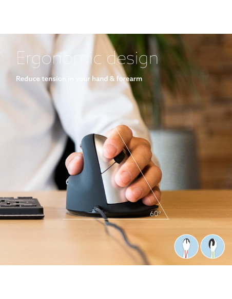 MOUSE USB OPTICAL BREAK/L. BLACK RGOHELELA R-GO TOOLS