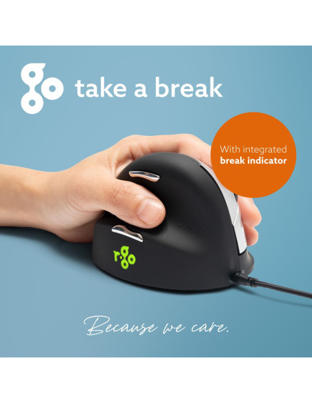 MOUSE USB OPTICAL BREAK/L. BLACK RGOHELELA R-GO TOOLS