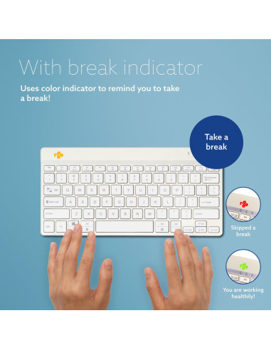 KEYBOARD WRL COMPACT BREAK/WHITE RGOCOUSWLWH R-GO TOOLS