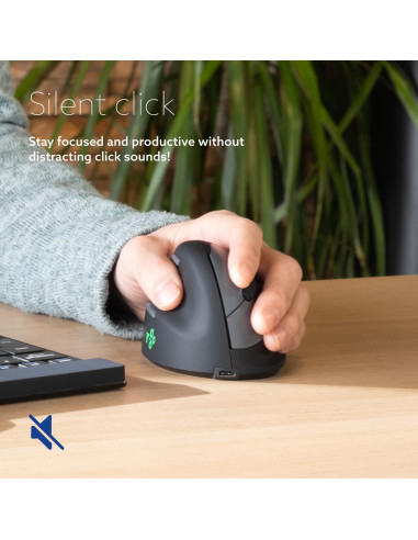 MOUSE USB OPTICAL WRL/LEFT BLACK RGOHEWLL R-GO TOOLS