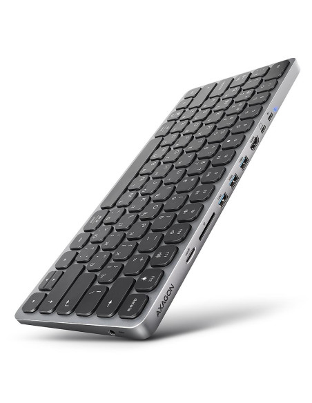 KEYBOARD + I/O HUB 9IN1/0.6M HMC-KB-CRL AXAGON
