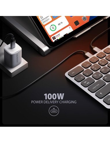 KEYBOARD + I/O HUB 9IN1/0.6M HMC-KB-CRL AXAGON