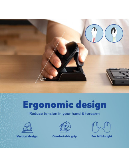 MOUSE USB OPTICAL WRL TWISTER/BLACK RGOTWBMWLBL R-GO TOOLS