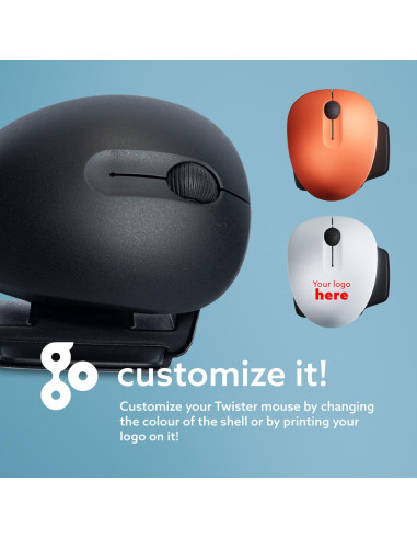 MOUSE USB OPTICAL WRL TWISTER/BLACK RGOTWBMWLBL R-GO TOOLS