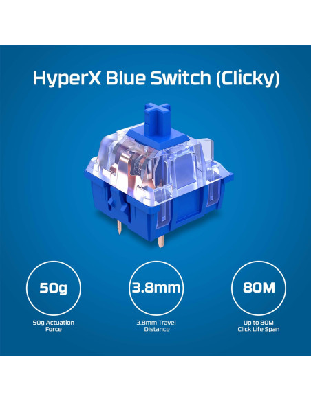 KEYBOARD ALLOY ORIGINS CORE/PBT HX BLUE 639N8AA ABA HYPERX