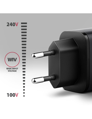 MOBILE CHARGER WALL USB 67W/GAN 2PORT ACU-PQ67D AXAGON