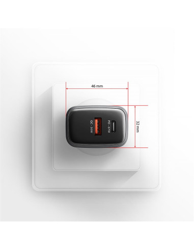 MOBILE CHARGER WALL USB 67W/GAN 2PORT ACU-PQ67D AXAGON