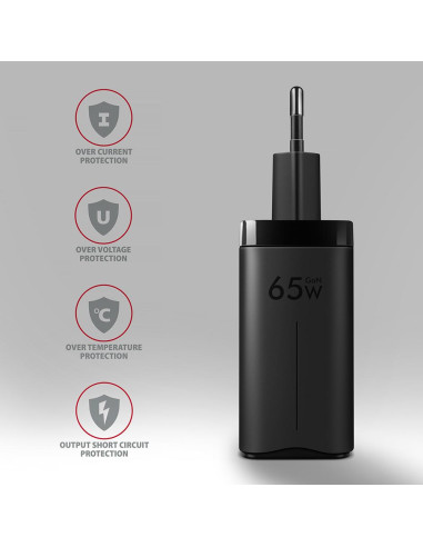 MOBILE CHARGER WALL USB 65W/GAN 3PORT ACU-DPQ65 AXAGON