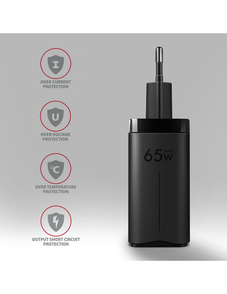 MOBILE CHARGER WALL USB 65W/GAN 3PORT ACU-DPQ65 AXAGON